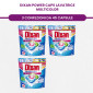 Immagine 4 - Dixan Power Caps Detersivo in Capsule per Lavatrice Classico + Multicolor - 6 Confezioni da 45