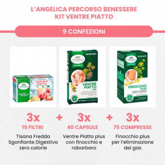 L'Angelica Coach della Salute Percorso Benessere Tisane e Integratori Kit Drenante + Kit Ventre