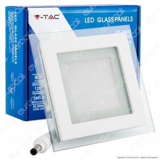 V-Tac VT-602G SQ Pannello LED Quadrato 6W SMD2835 da Incasso - SKU