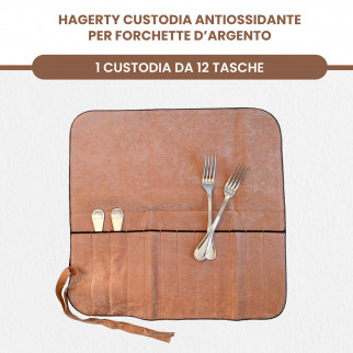 Hagerty Silver Guard Cutlery Roll Astuccio Antiossidante Posate da Tavola in Argento ed Argenteria
