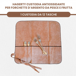 Hagerty Silver Guard Cutlery Roll Astuccio Antiossidante Posate da Tavola in Argento ed Argenteria