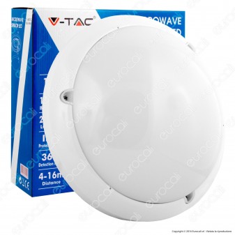 V-Tac VT-8001C Plafoniera LED 16W con Sensore di Movimento a
