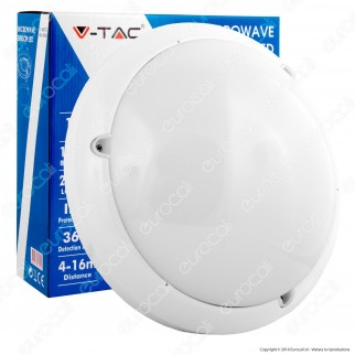 V-Tac VT-8001C Plafoniera LED 16W con Sensore di Movimento a