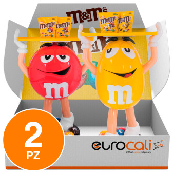 M&M's Character Yellow da 104cm + Red da 92cm con 2Kg di M&M's Peanut alle Arachidi - 2 Espositori
