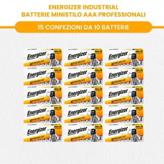 Energizer Industrial Pile Alcaline Professionali da 1.5V LR6 Stilo AA Mignon + LR03 MiniStilo AAA