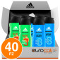 Adidas Shower Gel Bagnoschiuma 3in1 Corpo Capelli Viso After Sport Hydrating + Active Start Revitalising - 40 Flaconi da 400ml