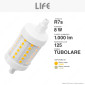 Immagine 4 - Life Lampadina LED SMD R7s L78 8W Tubolare - mod. 39.932208C30