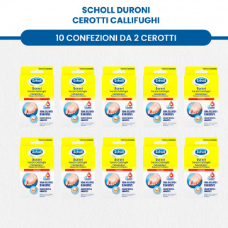 Scholl Cerotti Callifughi per Sollievo Immediato e Rimozione Sicura di Calli e Duroni su Dita e