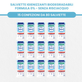 Napisan Salviette Igienizzanti Biodegradabili Extra Forti Sgrassanti Limone + Formula 0% Senza