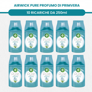 Air Wick Pure Freshmatic per Diffusori Spray Automatici Anti Odore Profumo di Primavera + Soffice