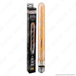 V-Tac VT-2005 Lampadina LED E27 5W Tubolare 5 Filamenti Ambrata - SKU