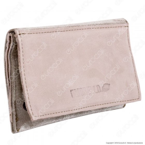 Il Morello Classic Portatabacco in Vera Pelle Beige e Velluto Verde Il Morello Classic Portatabacco in Vera Pelle Beige e Velluto Verde