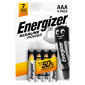 Energizer Alkaline Power LR03 Mini Stilo AAA Micro 1.5V Pile Alcaline - Blister da 4 Batterie