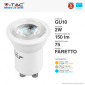 Immagine 5 - V-Tac VT-232 Lampadina LED GU10 2W Faretto Spotlight MR11 SMD
