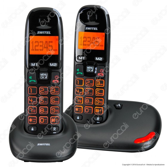 Switel Vita DC 5002 Set di 2 Telefoni Cordless per Portatori di Switel Vita DC 5002 Set di 2 Telefoni Cordless per Portatori di