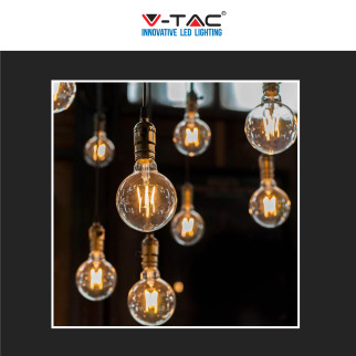 V-Tac VT-2153 Lampadina LED E27 12W Bulb G125 Globo Filament