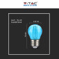 Immagine 9 - V-Tac VT-2132 Lampadina LED E27 2W Bulb G45 MiniGlobo Filament Vetro Colorato - SKU 217410 / 217411