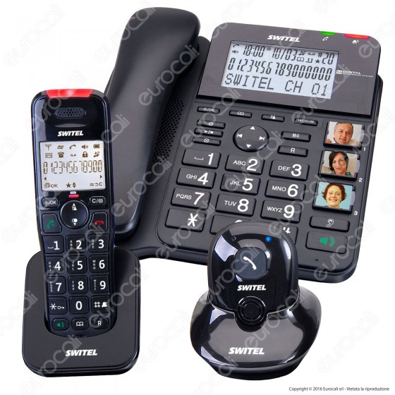 Switel Crystal DCT 64072 CP Telefono Fisso con Segreteria Cordless e Switel Crystal DCT 64072 CP Telefono Fisso con Segreteria Cordless e