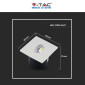 Immagine 8 - V-Tac VT-1109SQ Punto Luce LED COB 3W Segnapasso Quadrato da