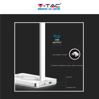 V-Tac VT-7505 Lampada LED da Tavolo 7W Multifunzione Stazione