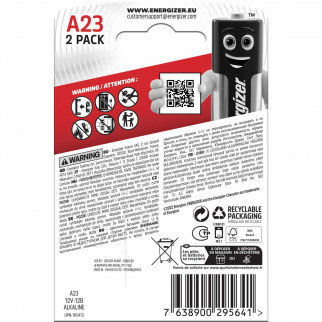 Energizer Max A23/E23A Miniature 12V Pile Specialistiche Alcaline - Blister da 2 Batterie