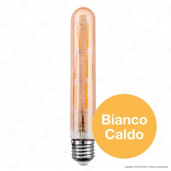 V-Tac VT-2006 Lampadina LED E27 6W Tubolare 6 Filamenti Ambrata - SKU