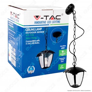V-Tac VT-735 Portalampada da Giardino con Attacco a Soffitto per