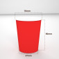 Immagine 3 - Bicchieri in Carta Riciclabile Colore Rosso da 200ml - Confezione da 25 Bicchieri