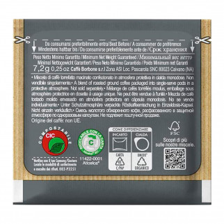 50 Cialde Compostabili Caffè Borbone Miscela Nera Incarto Riciclabile