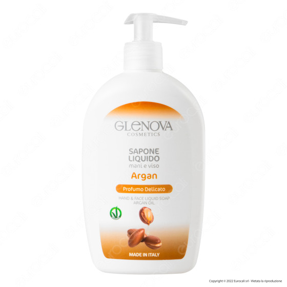 Glenova Cosmetics Sapone Liquido Mani e Viso Olio di Argan Profumo Glenova Cosmetics Sapone Liquido Mani e Viso Olio di Argan Profumo