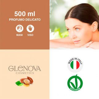 Glenova Cosmetics Sapone Liquido Mani e Viso Olio di Argan Profumo