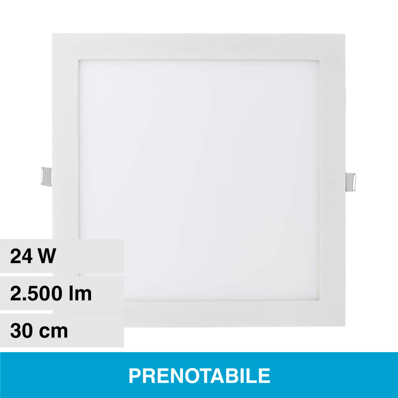 V-Tac VT-2407 Pannello LED Quadrato 24W SMD da Incasso con