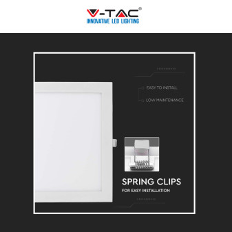 V-Tac VT-2407 Pannello LED Quadrato 24W SMD da Incasso con
