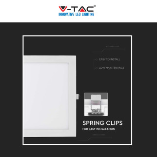V-Tac VT-2407 Pannello LED Quadrato 24W SMD da Incasso con