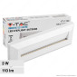 V-Tac VT-1162 Punto Luce LED SMD 3W Segnapasso Rettangolare a Parete IP65 Bianco - SKU 211326 [TERMINATO]
