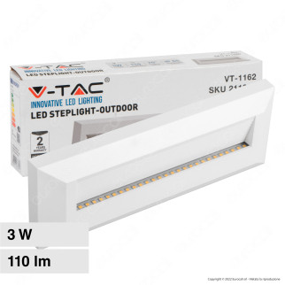 V-Tac VT-1162 Punto Luce LED SMD 3W Segnapasso Rettangolare a V-Tac VT-1162 Punto Luce LED SMD 3W Segnapasso Rettangolare a