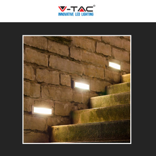 V-Tac VT-1162 Punto Luce LED SMD 3W Segnapasso Rettangolare a V-Tac VT-1162 Punto Luce LED SMD 3W Segnapasso Rettangolare a