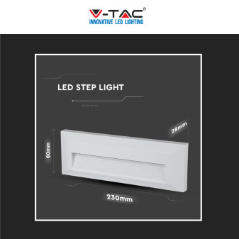 V-Tac VT-1162 Punto Luce LED SMD 3W Segnapasso Rettangolare a