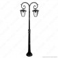 V-Tac VT-738 Lampione Portalampada da Giardino 141cm con Fissaggio a Terra per 2 Lampadine E27 - SKU 7061