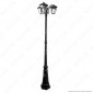 V-Tac VT-740 Lampione Portalampada da Giardino 199cm con Fissaggio a Terra per 3 Lampadine E27 - SKU 7063