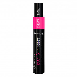 Rimmel London All That Glitters Pochette con Mascara Glam'Eyes Day 2 Night Colore Nero e Matita