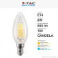 Immagine 5 - V-Tac VT-2127 Lampadina LED E14 6W Candle Bulb C35 Candela