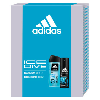Adidas Ice Dive Confezione Regalo con Refreshing Shower Gel 3in1 da 250ml + Deodorante Spray Fresh