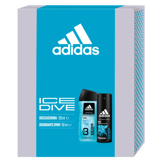 Adidas Ice Dive Confezione Regalo con Refreshing Shower Gel 3in1 da 250ml + Deodorante Spray Fresh Adidas Ice Dive Confezione Regalo con Refreshing Shower Gel 3in1 da 250ml + Deodorante Spray Fresh