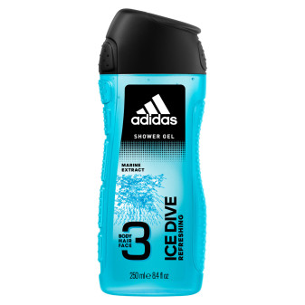 Adidas Ice Dive Confezione Regalo con Refreshing Shower Gel 3in1 da 250ml + Deodorante Spray Fresh