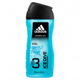 Adidas Ice Dive Confezione Regalo con Refreshing Shower Gel 3in1 da 250ml + Deodorante Spray Fresh