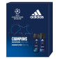 Adidas UEFA VIII Champions League Confezione Regalo con Shower Gel Bagnoschiuma 2in1 da 250ml + Deodorante Spray 48h da 150ml