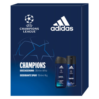 Adidas UEFA VIII Champions League Confezione Regalo con Shower Gel Bagnoschiuma 2in1 da 250ml +