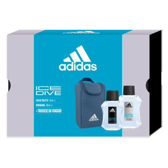 Adidas Ice Dive Confezione Regalo con Dopobarba Aftershave da 100ml + Eau de Toilette da 50ml +