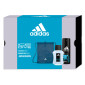 Adidas Ice Dive Confezione Regalo con Deodorante Spray da 150ml + Eau de Toilette da 50ml + Sacca da Palestra